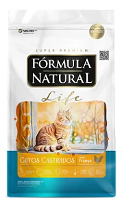 Ração Fórmula Natural Life Gatos Adultos Castrados Frango 7Kg