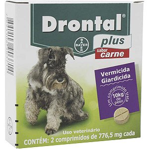 Drontal Plus 10Kg Carne C/ 2 Comprimidos