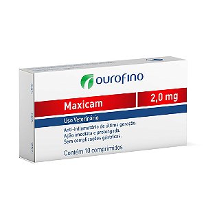 Maxicam 2,0mg Anti-inflamatório com 10 Comprimidos Ourofino