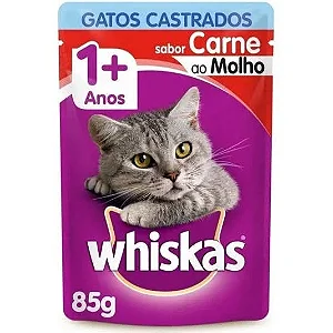 Sache Whiskas Castrado Carne 85Gr