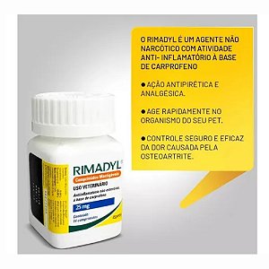 Rimadyl 25mg com 14 Comprimidos