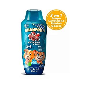 Shampoo 3 em 1 Neutralizador de Odores Pet 700ml CatDog&Cia
