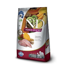 Ração Farmina N&D Tropical Selection Cão Adulto Porte Médio e Max Frango 10,1kg