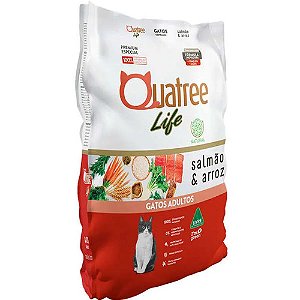 QUATREE LIFE GATO ADULTO SALMAO E ARROZ 20KG