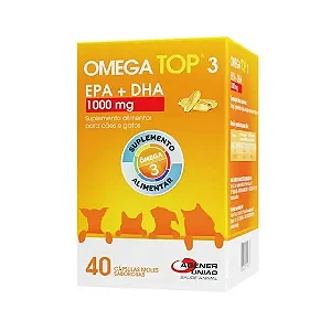 Omega Top 1000mg 40 Cápsulas Suplemento para Saúde Geral