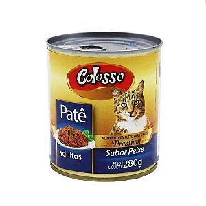 Ração Úmida Patê Lata Colosso para Gatos Adultos 280g Peixe