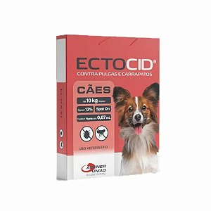 Ectocid Antipulgas Spot On 0,67ml Para Cães Até 10kg
