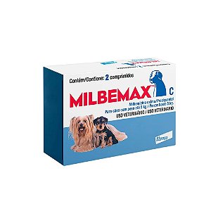 Vermífugo Milbemax C para Cães de até 5kg 2 comprimidos