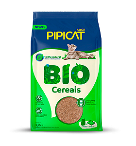 Areia Higiênica Pipicat Bio Cereais 2,2kg