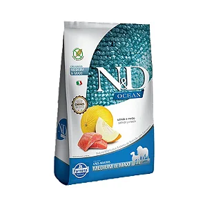 Ração N&D Ocean Salmão Cães Adultos Raças Médias e Grandes 10,1kg