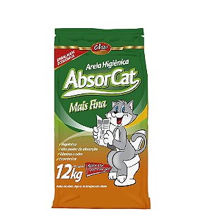 Absorcat Ultra Fina Colosso 12kg Areia Higiênica para Gatos
