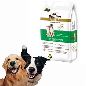 Ração Cão Brother para Cães Adultos Raças Médias e Grandes 15Kg
