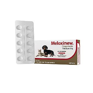 Meloxinew 1mg Anti-inflamatório para Cães e Gatos 10 Comprimidos