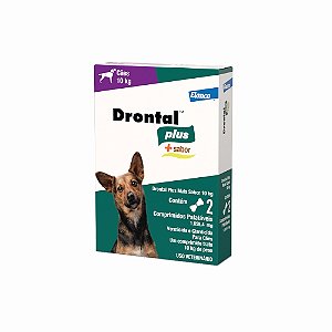 Vermífugo Drontal Tasty Tablet para Cães até 10kg com 2 Comprimidos