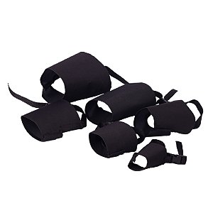 Focinheira De Nylon Com Velcro para Cães Preta 6 Peças