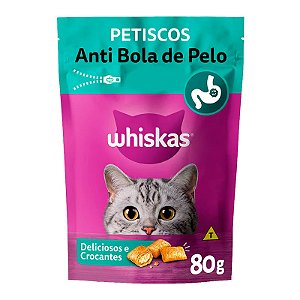 WHISKAS TEMPTATIONS ANTI BOLA DE PELO 80GR