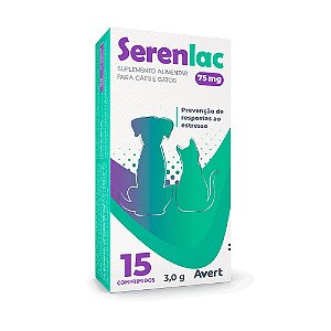 Serenlac 75mg Avert 15 Comprimidos para Cães