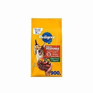 Ração Pedigree Cães Adultos Raças Pequenas Carne e Vegetais 900g
