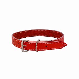 Coleira de Couro Almofada Nº 8 para Cães