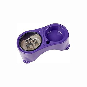 Comedouro Postura Correta Pequeno e Médio Lilás