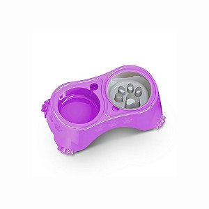 Comedouro Postura Correta Pelo Longo Lilás