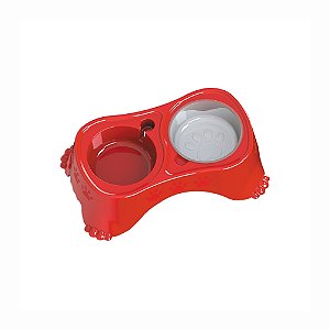 Comedouro Postura Correta Cães Mini/Pequeno Vermelho