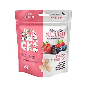 Biscoito Quatree Snacks Cães Adultos Frutas Vermelhas 150g