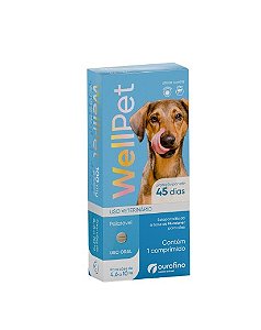 Comprimido Antipulgas Wellpet 100mg para Cães 4,6 a 10kg