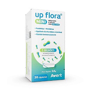 Suplemento UP Flora Mini Cápsulas para Cães e Gatos 30 Cápsulas