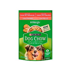 Sachê Ração Úmida Dog Chow para Cão Adulto Sabor Frango 100g