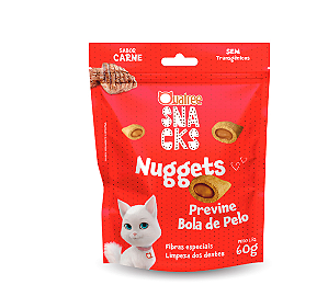 Quatree Snacks Nuggets Gatos Bola de Pelo Carne 60g