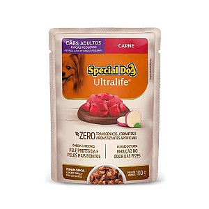 Ração Úmida Special Dog Ultralife Cães Adultos de Porte Pequeno Carne 100g