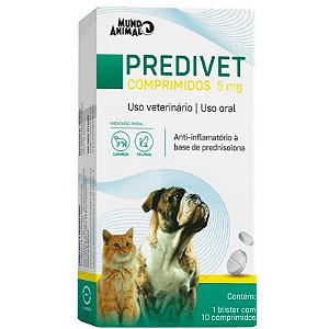 PREDIVET 5MG COM 10 COMPRIDOS