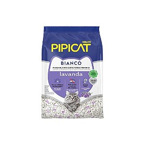 Areia Higiênica Pipicat Bianco Lavanda para Gatos 1,8kg