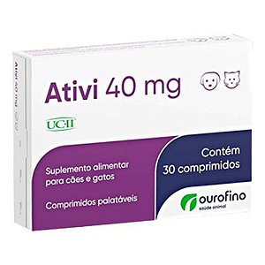 Ativi Cart 40mg Suplemento Alimentar para Cães e Gatos