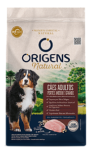 Ração Origens Natural Cão Adulto Médio e Grande Porte Frango 12kg