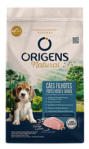 Ração Origens Cães Filhotes Med/Gra Frango e Cereais 12kg