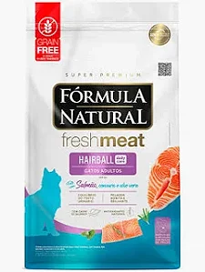 Ração Fórmula Natural Fresh Meat Hairball Gatos Adultos Salmão 7kg