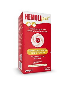 Hemolipet Suplemento Vitamínico P/ Cães e Gatos 30 Comprimidos