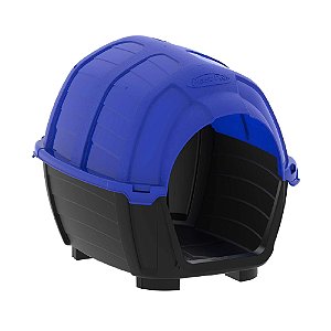 Casa Stone House Plast Pet para Cães Tamanho N 02 Cor Azul