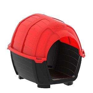 Casinha Stone House Plast Pet para Cães e Gatos N.04 Vermelha