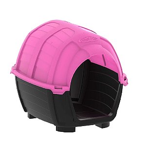 Casinha de Cachorro Stone House Tamanho N 02 Rosa Plast Pet