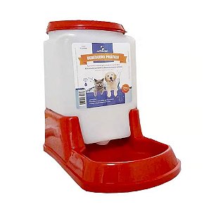 Bebedouro Automático Prático Cães/Gatos Alvorada 3L Vermelho