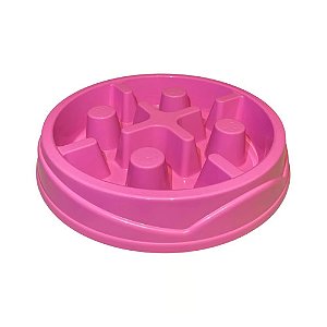 Comedouro Labirinto Educativo para Pets AntiStress Rosa