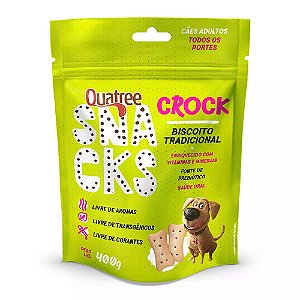 Biscoito Quatree Snacks Crocks para Cães Tradicional 400g