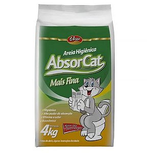 Areia Higiência para Gatos Absorcat Ultra Fina Colosso 4kg