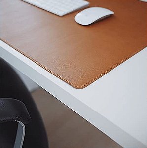 Mouse Pad Slim 20x20cm Rosa em couro sintético