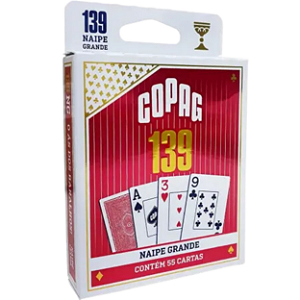 Baralho 139 naipe grande copag - VERMELHO