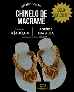 WORKSHOP PRESENCIAL CHINELO DE MACRAMÊ EM BELO HORIZONTE