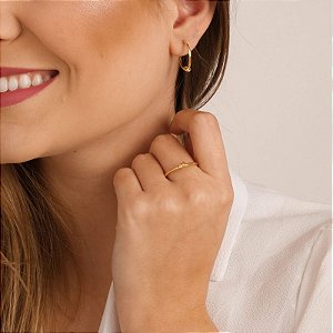 Anel Nó Banhado a Ouro 18K